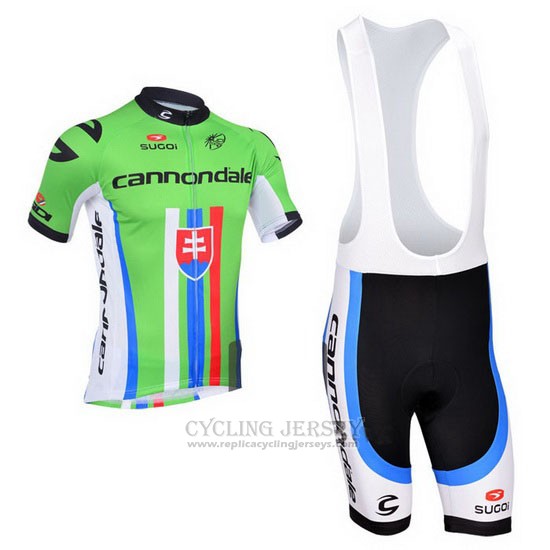 2013 Cycling Jersey Cannondale Champion Slovakia Short Sleeve and Bib Short